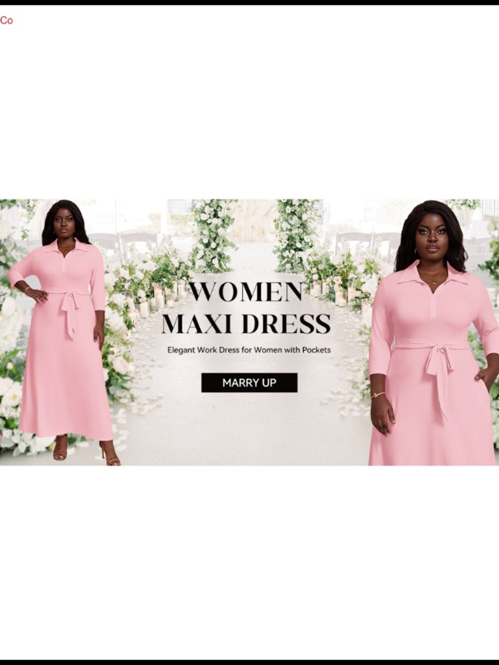 Women Maxi Dress V Neck 3/4 Sleeve Semi Formal Church Dress Pockets - Picture 6 of 6